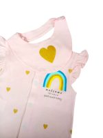 Βρεφικό φορμάκι μακό κορίτσι κοντομάνικο με σαλιάρα 0-9Μ
