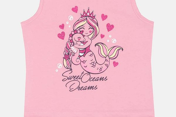 Dreams by Joyce Παιδική Πιτζάμα ΡΟΖ Mermaid