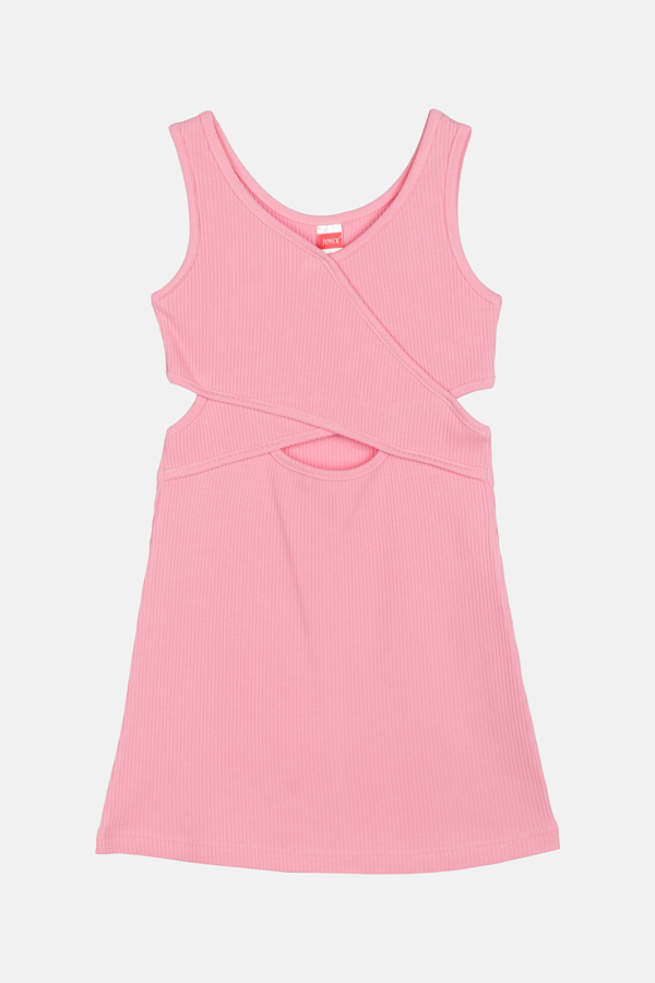 Φόρεμα παιδικό CROSS MY HEART DRESS Ροζ