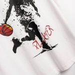 Μπλούζα Κοντομάνικη Αγόρι 6-16 Ετών Λευκή με Τύπωμα Basketball Player