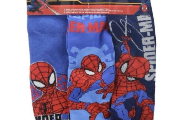Παιδικές Κάλτσες Αγοριών Spider-Man Marvel – Σετ 3 Τεμαχίων