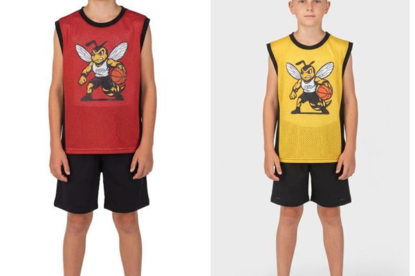 Αμάνικο Παιδικό Σετ Αγόρι JOYCE Athletic Bee με Σορτς – Κόκκινο/Μαύρο & Κίτρινο/Μαύρο