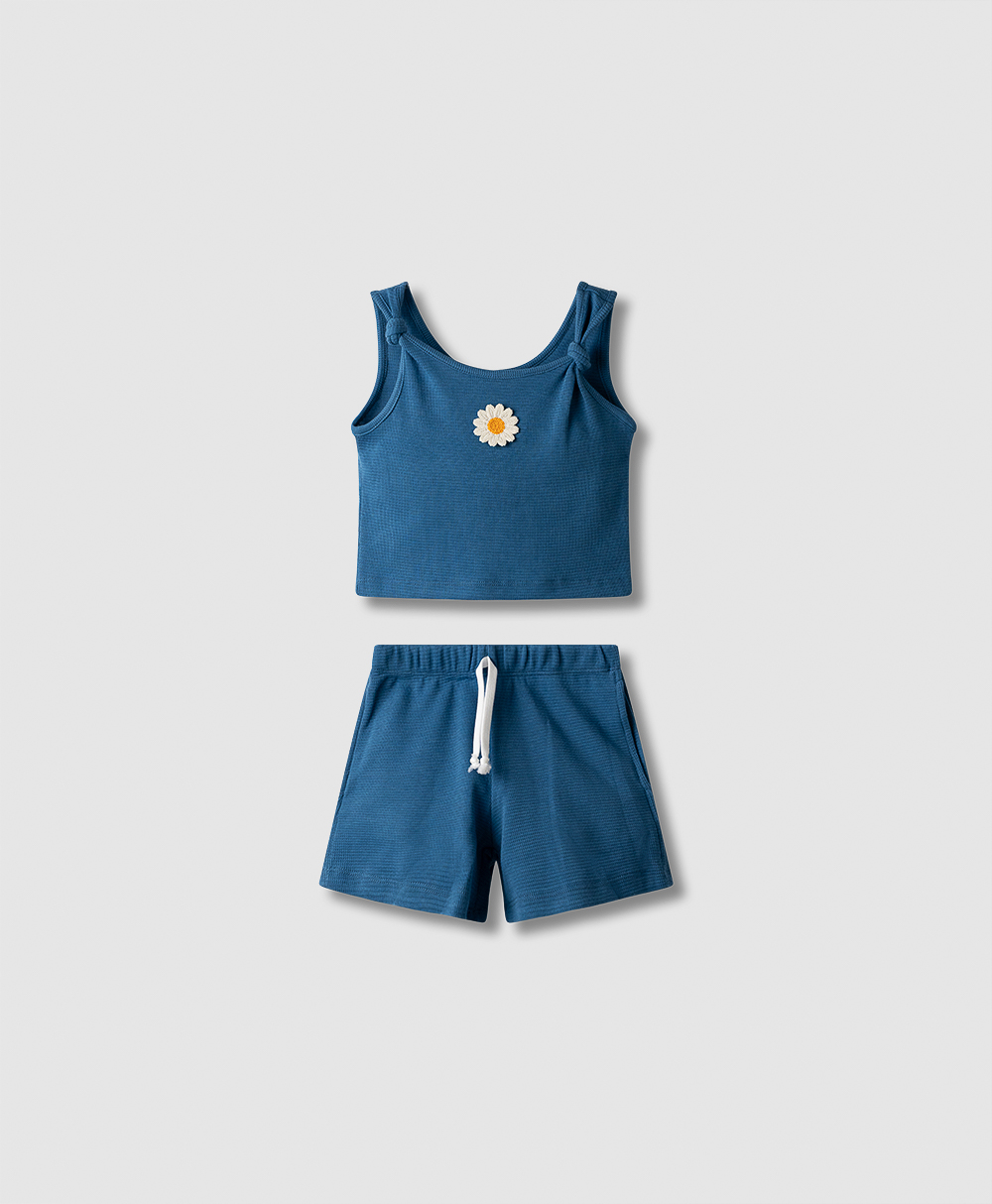 Σετ Καλοκαιρινό Τιράντα Κορίτσι Nek Kids Wear 8-16 Ετών με Σορτσάκι Πετρόλ
