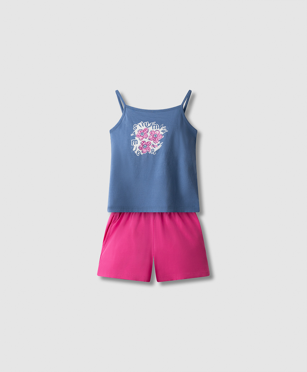 Σετ Καλοκαιρινό Τιράντα Κορίτσι Nek Kids Wear με Σορτσάκι