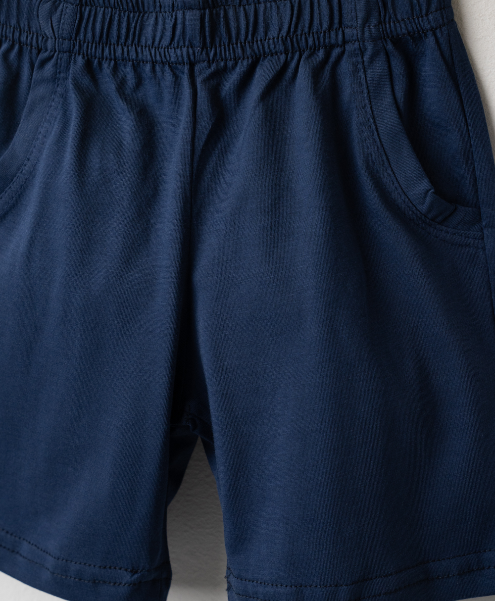 Σετ Μακό Τιράντα Αγόρι SURF Nek Kids Wear 2-6 Ετών με Κίτρινη Μπλούζα & Μπλε Βερμούδα