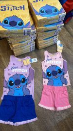 Παιδική πιτζάμα κοριτσιού Disney Stitch ροζ αμάνικη