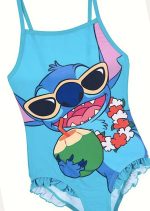 Ολόσωμο παιδικό μαγιό κοριτσιού Disney Stitch βεραμάν