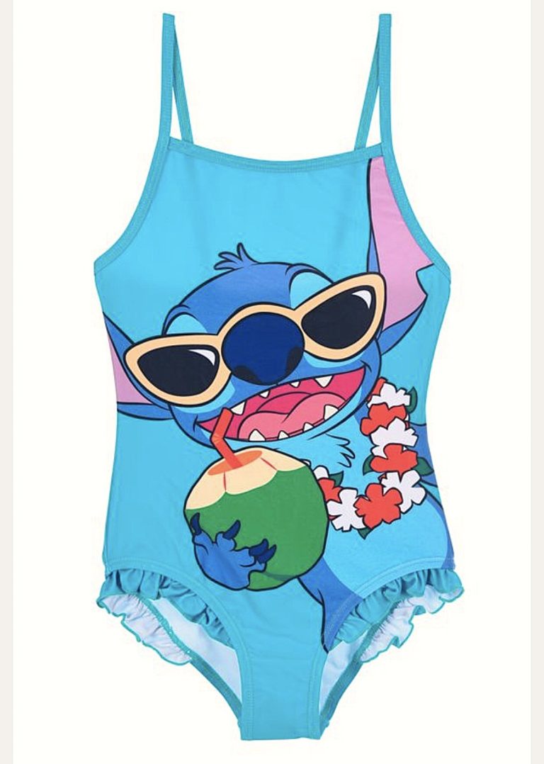 Ολόσωμο παιδικό μαγιό κοριτσιού Disney Stitch βεραμάν