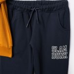 Παιδικό Σετ Φόρμας Φούτερ Αγόρι Funky 6-12 Ετών – Μουσταρδί/Μπλε