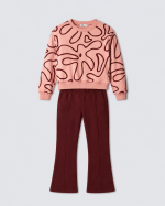 Σετ κορίτσι με καμπάνα παντελόνι 2 τεμάχια NEK Kids Wear