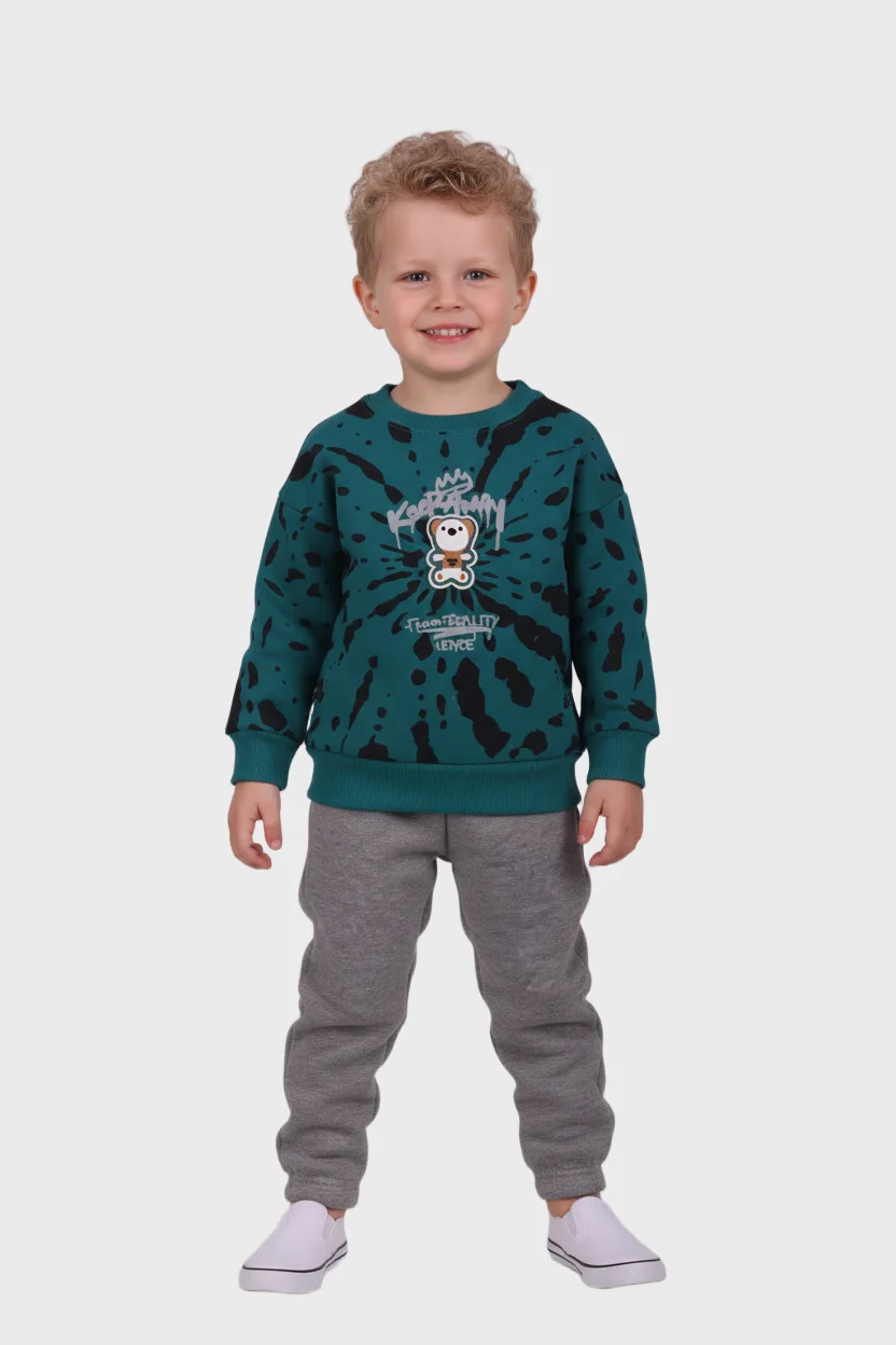 Παιδικό Σετ Φούτερ Αγόρι Joyce BEAR HAVE FUN LIGHT 2-5 Ετών – Πετρόλ/Γκρι Παιδικό Σετ Φούτερ Αγόρι Joyce BEAR HAVE FUN LIGHT 2-5 Ετών – Πετρόλ/Γκρι