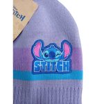 Πλεκτός σκούφος Stitch Disney σε μοβ χρώμα