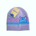 Πλεκτός σκούφος Stitch Disney σε μοβ χρώμα
