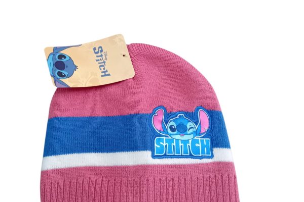 Πλεκτός σκούφος Stitch Disney σε ροζ χρώμα – 2 μεγέθη