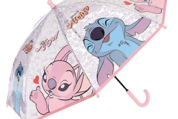 Παιδική ομπρέλα Stitch Disney σε ροζ/μοβ αποχρώσεις για κορίτσι