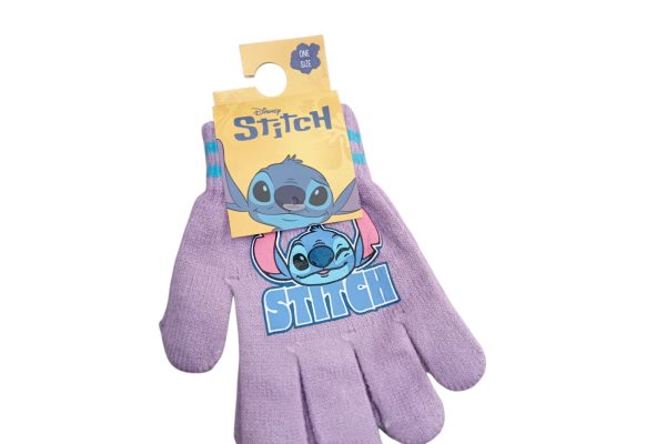Παιδικά γάντια Stitch Disney σε μοβ χρώμα για κορίτσι